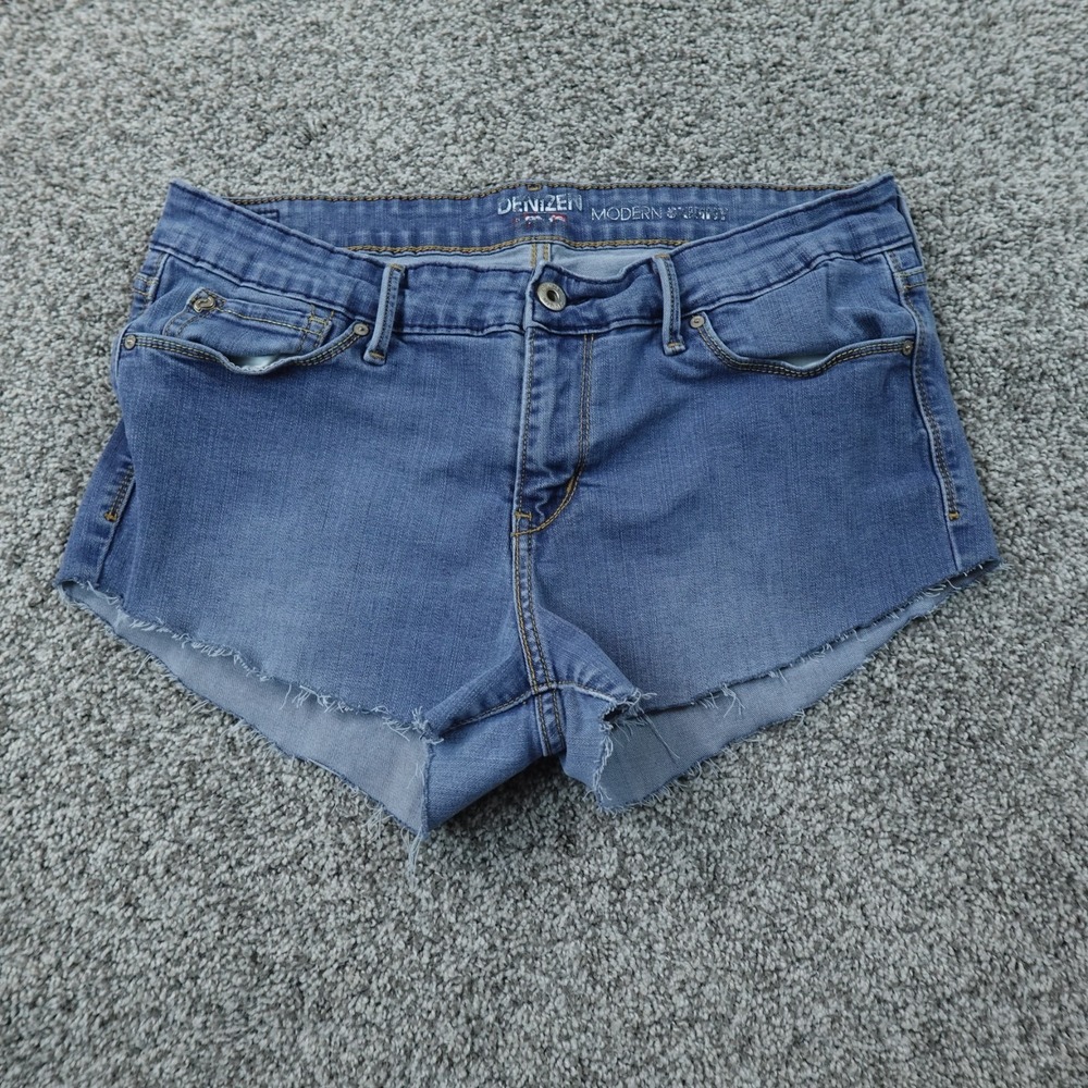 Denizen Levis Shorts Womens 12 Dark Blue Denim Cut Off Jean Jorts Micro Booty